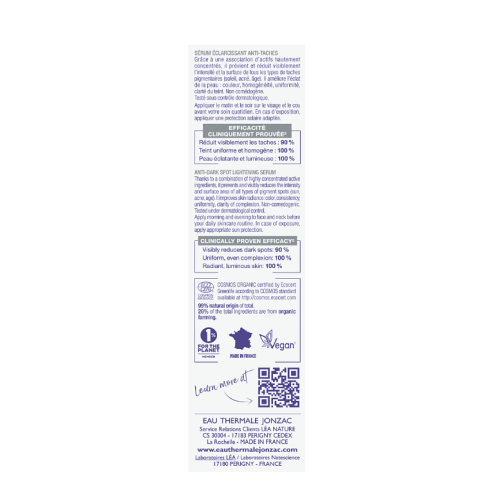 PIGMENT CONTROL Sérum Éclaircissant Anti-Taches Bio 30 ml