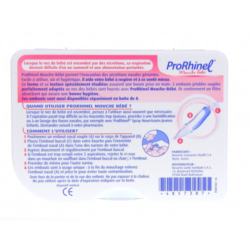 PRORHINEL Mouche Bébé 1 Unité - Soulage Nez Encombré Bébé - Pharma360