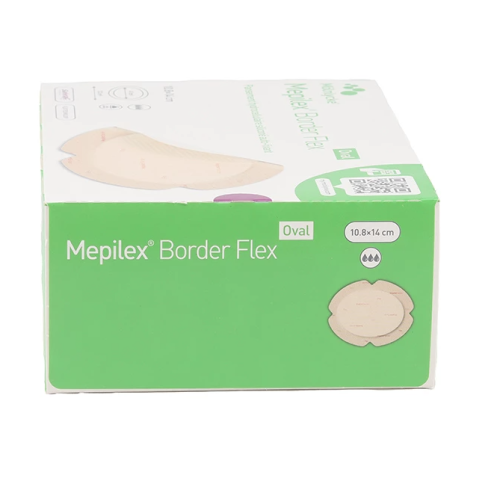 Mepilex Border Flex Oval Pansement hydrocellulaire 10,8 cm x 14 cm 16 pansements