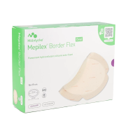 Mepilex Border Flex Oval Pansement hydrocellulaire 15 cm x 19 cm, 16 pansements