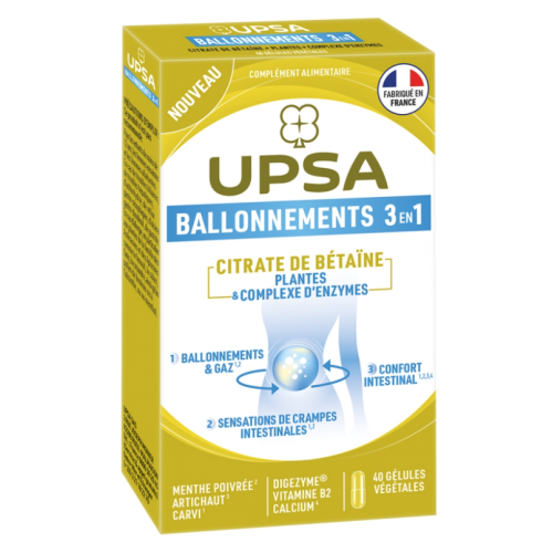 Ballonnements 3en1 40 gélules végétales Ballonnements 3en1 40 gélules végétales