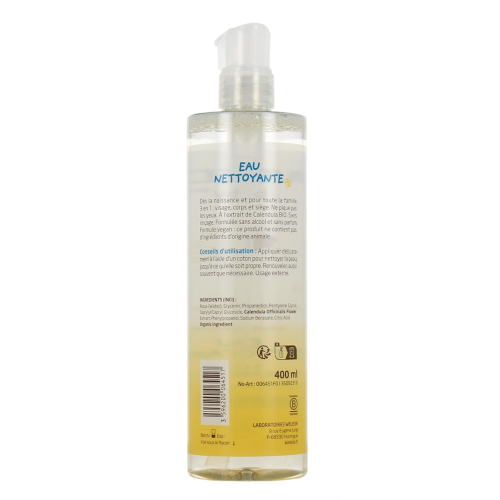 Baby Eau Nettoyante au Calendula 3en1 Sans Parfum 400 ml
