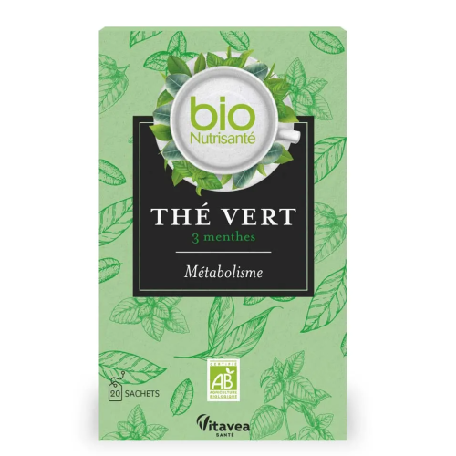 Santé BioNutrisanté Thé Vert 3 Menthes Métabolisme 20 sachets