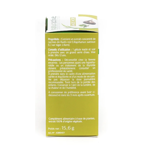 Radis noir Bio 60 gélules
