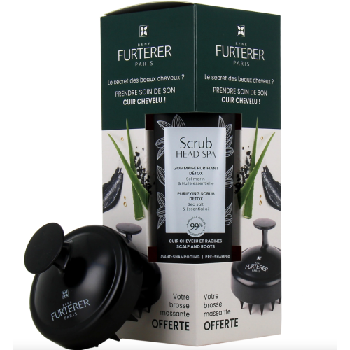 HEAD SPA Gommage Purifiant Detox 150 ml + Brosse de Massage Cuir Chevelu Offerte