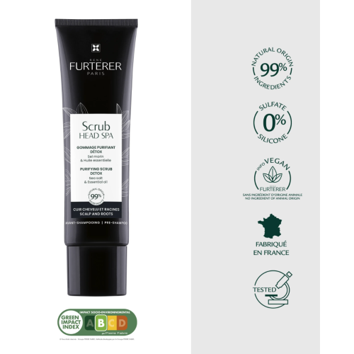 HEAD SPA Gommage Purifiant Detox 150 ml + Brosse de Massage Cuir Chevelu Offerte