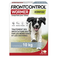 Frontcontrol Wormer Vermifuge Chien 2 comprimés