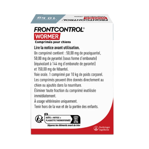 Frontcontrol Wormer Vermifuge Chien 2 comprimés