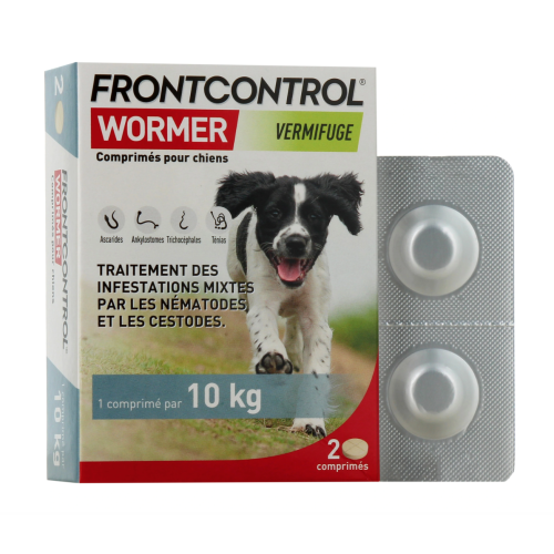 Frontcontrol Wormer Vermifuge Chien 2 comprimés