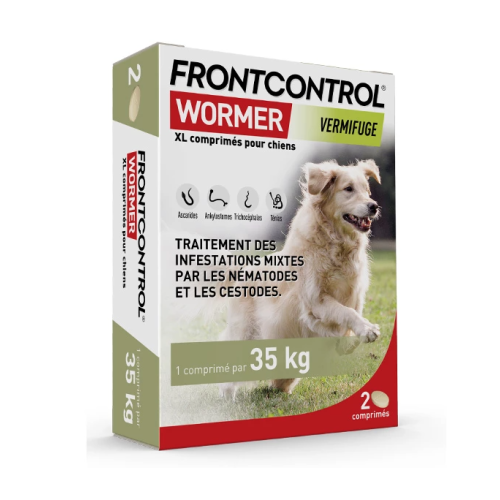 Frontcontrol Wormer Chien XL vermifuge 2 comprimés