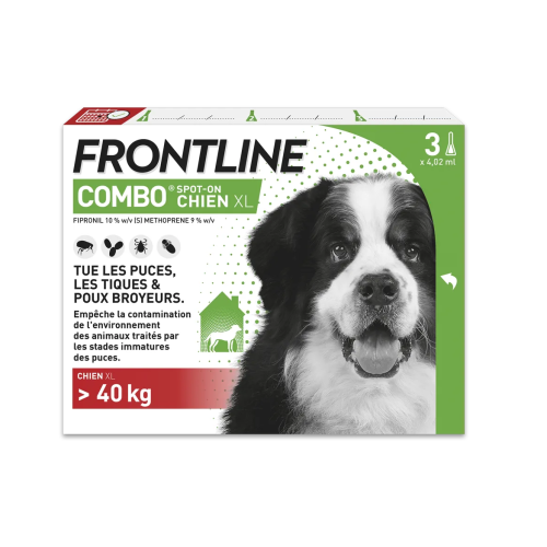 Combo Chien XL Plus de 40 Kg 3 Pipettes Combo Chien XL Plus de 40 Kg 3 Pipettes