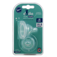 Sensation+ 2 Tétines Plate Anti-Colique Col Large +18 Mois Débit Rapide
