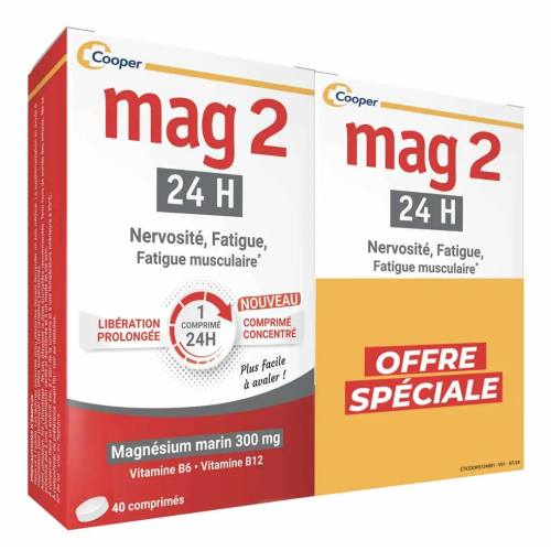 Mag 2 24h Magnesium Marin 2 x 40 comprimés