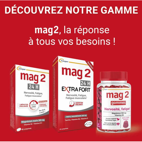 Mag 2 24h Magnesium Marin 2 x 40 comprimés