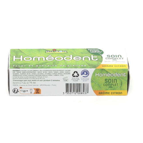 Homéodent dentifrice citron 75 ml