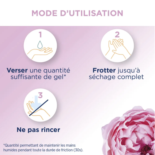 Gel hydroalcoolique mains Pivoine 100 ml