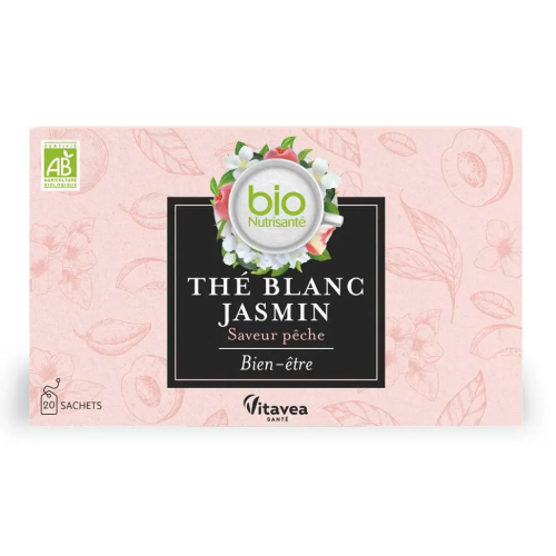 BioNutrisanté Thé Blanc Jasmin Saveur Pêche 20 sachets