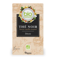 BioNutrisanté Thé Noir Détente Saveur Vanille Caramel 20 sachets