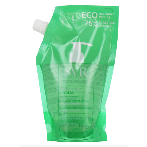 Spirial Déo-Douche Gel Lavant Déodorant 24H Éco-Recharge 400 ml