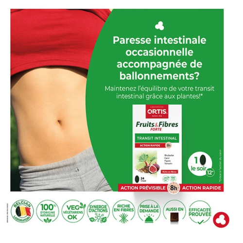 Fruits & Fibres Forte Transit Intestinal 24 comprimés
