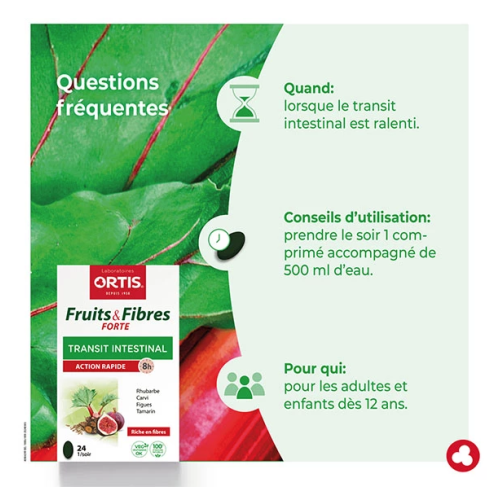 Fruits & Fibres Forte Transit Intestinal 24 comprimés