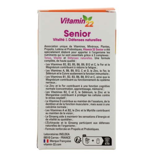 Vitamin 22 Senior 30 comprimés