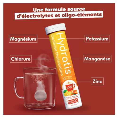 Hydratation Miel Citron à Boire Chaud 20 Pastilles Effervescentes