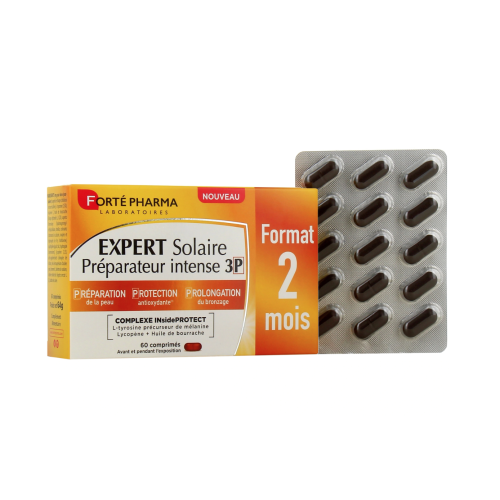 Expert Solaire Solaire Préparateur Intense 3P Format 2 mois 60 comprimés
