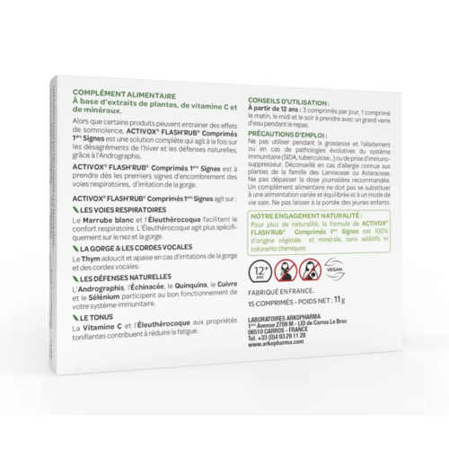Activox Flash'rub 1ers signes 15 comprimés