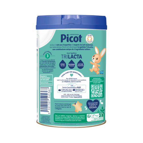 Picot Croissance Nature 800g Lait Enfant Sans Huile de Palme Pharma360