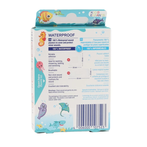 Waterproof Pansements imperméables enfant 20 pansements