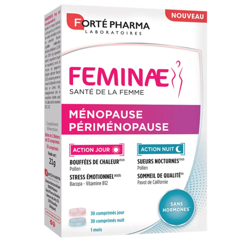 Féminae Ménopause Périménopause Sans hormones 60 comprimés
