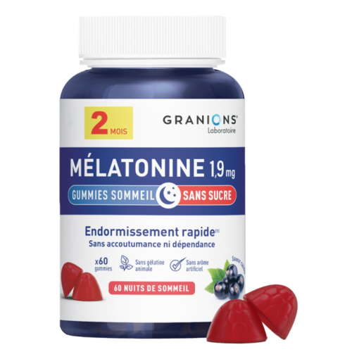 Mélatonine 1,9 mg 60 Gummies