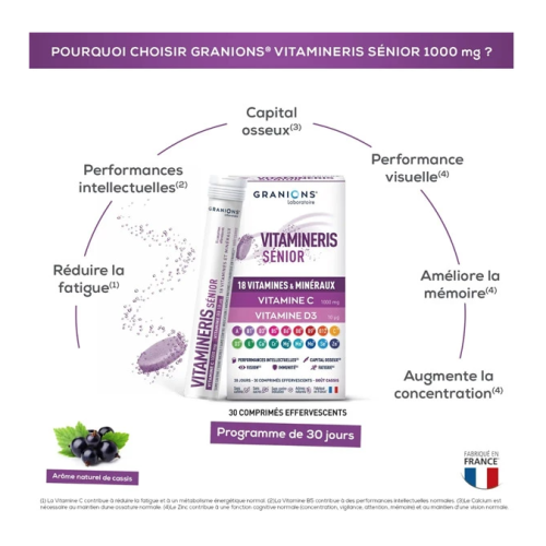Vitamineris Senior 30 comprimés effervescents