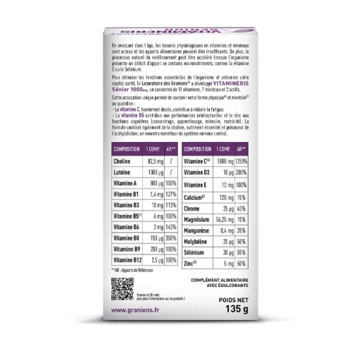 Vitamineris Senior 30 comprimés effervescents