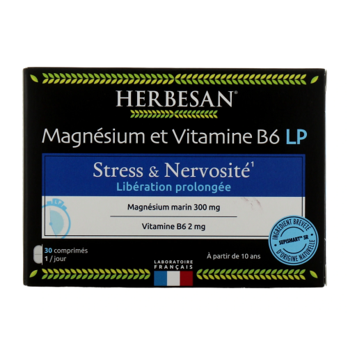 Magnésium et Vitamine B6 Libération Prolongée 30 comprimés