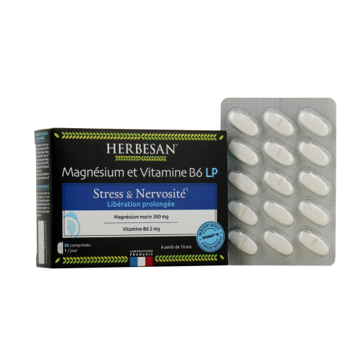 Magnésium et Vitamine B6 Libération Prolongée 30 comprimés