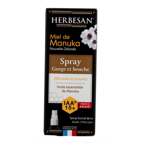 Miel de Manuka Spray Gorge et Bouche IAA 10+ 25 ml Miel de Manuka Spray Gorge et Bouche IAA 10+ 25 ml