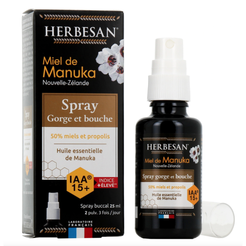 Miel de Manuka Spray Gorge et Bouche IAA 10+ 25 ml