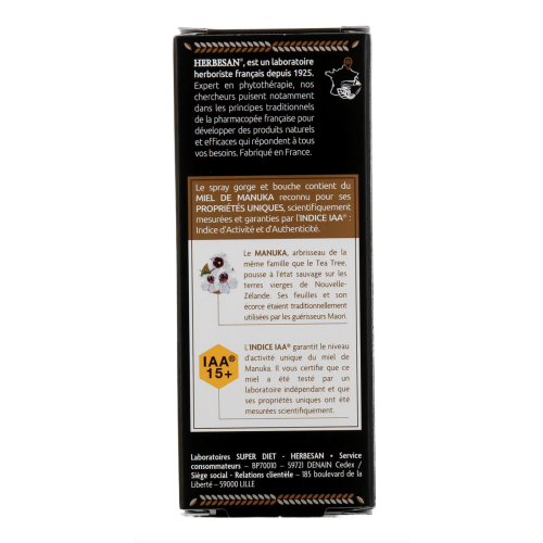 Miel de Manuka Spray Gorge et Bouche IAA 10+ 25 ml