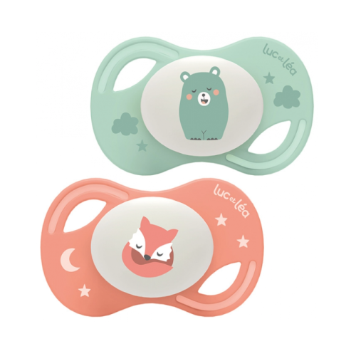 Collection Nuit 2 Sucettes Anatomiques Téterelle Extra-Fine 18 Mois et + Renard et Ours Collection Nuit 2 Sucettes Anatomiques Téterelle Extra-Fine 18 Mois et + Renard et Ours