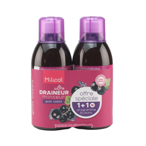 Draineur Ultra cassis solution buvable 2 x 500 ml