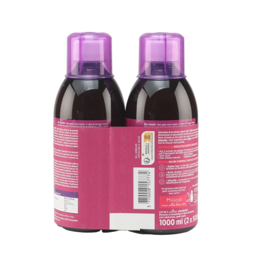 Draineur Ultra cassis solution buvable 2 x 500 ml