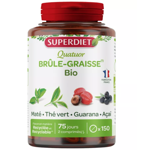 Quatuor Maté Brûle-Graisse Bio 150 Comprimés Quatuor Maté Brûle-Graisse Bio 150 Comprimés