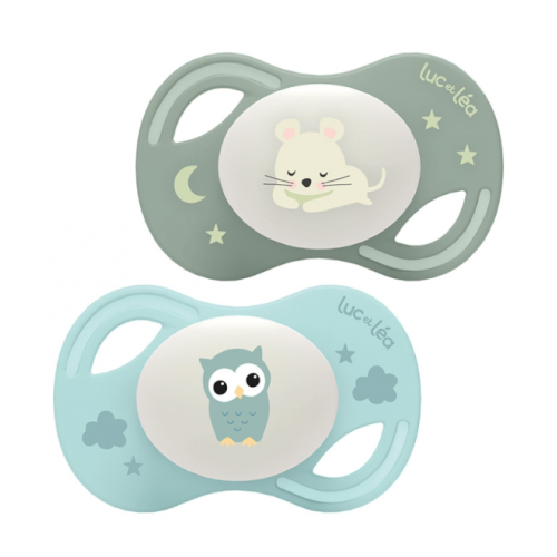 Collection Nuit 2 Sucettes Anatomiques Téterelle Extra-Fine 6-18 Mois Souris et Chouette Collection Nuit 2 Sucettes Anatomiques Téterelle Extra-Fine 6-18 Mois Souris et Chouette