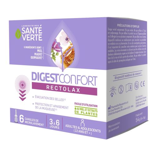 Digestconfort Rectolax Adulte 6 canules Digestconfort Rectolax Adulte 6 canules