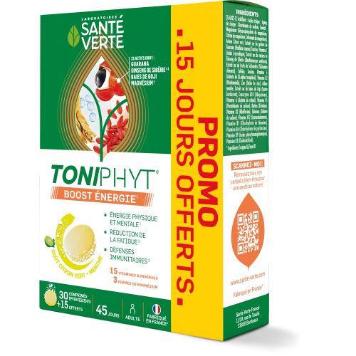 Toniphyt boost 30 comprimés effervescents + 15 offerts