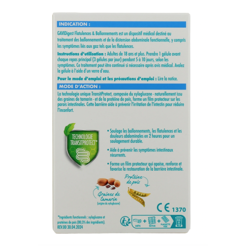 GAVIDigest Flatulences et Ballonnements 30 gélules