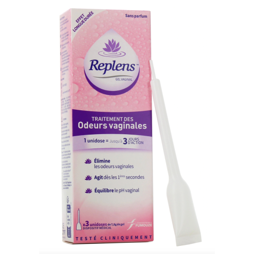 Replens Gel Vaginal Traitement des Odeurs Vaginales 3 Unidoses
