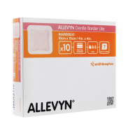 Allevyn Gentle Border Lite Carré pansement adhésif siliconé 10 cm x 10 cm